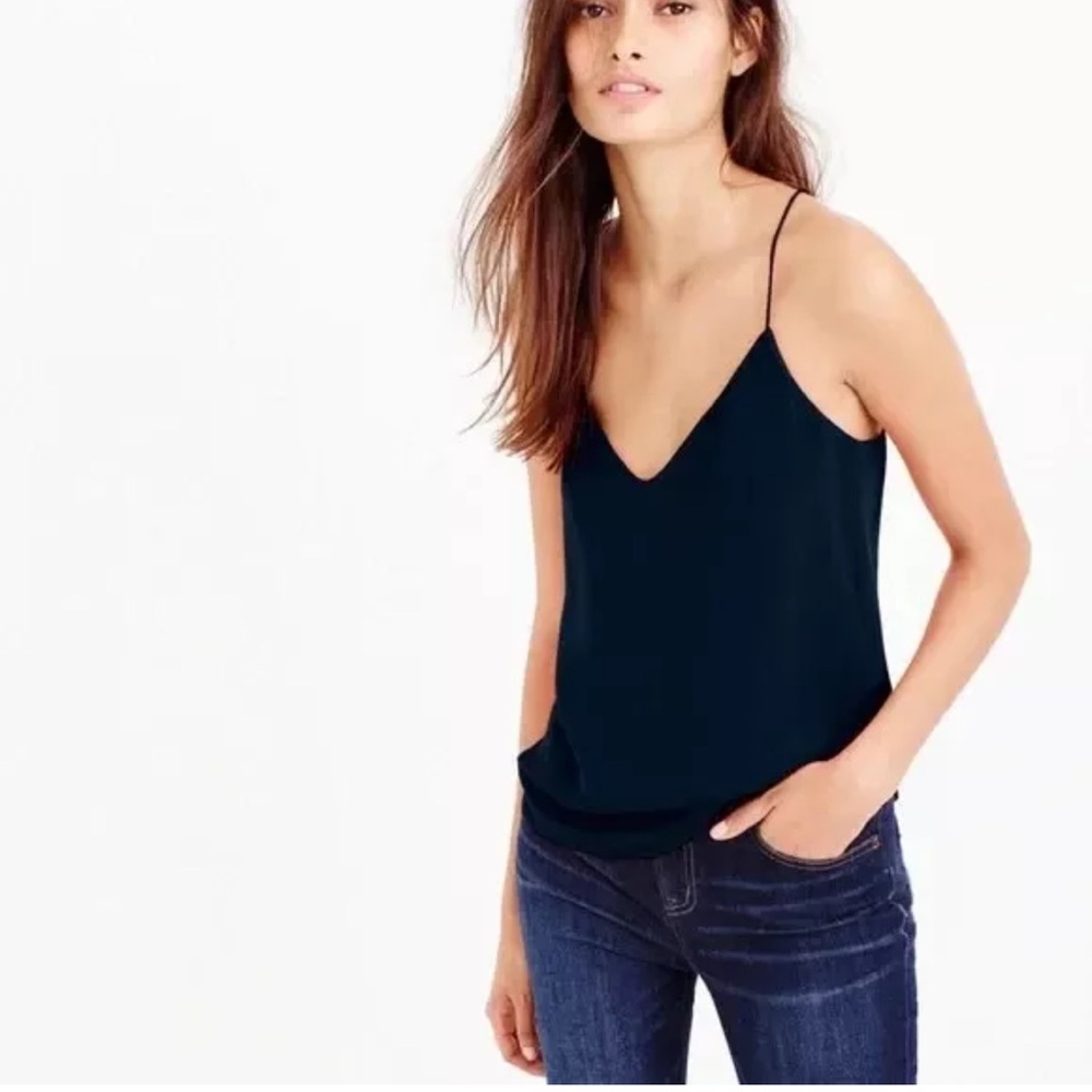 J. Crew Cari camisole black silk